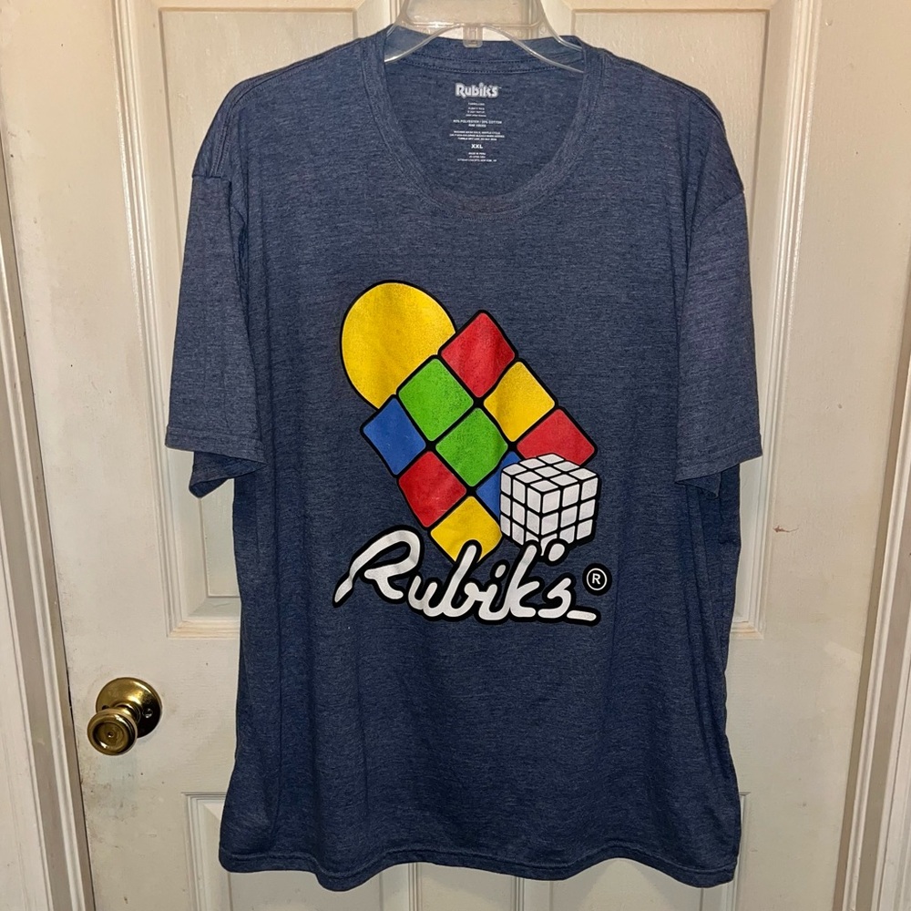 RUBIK’S Cube Men’s Short Sleeve Graphics Print T-shirt. Sz XXL.